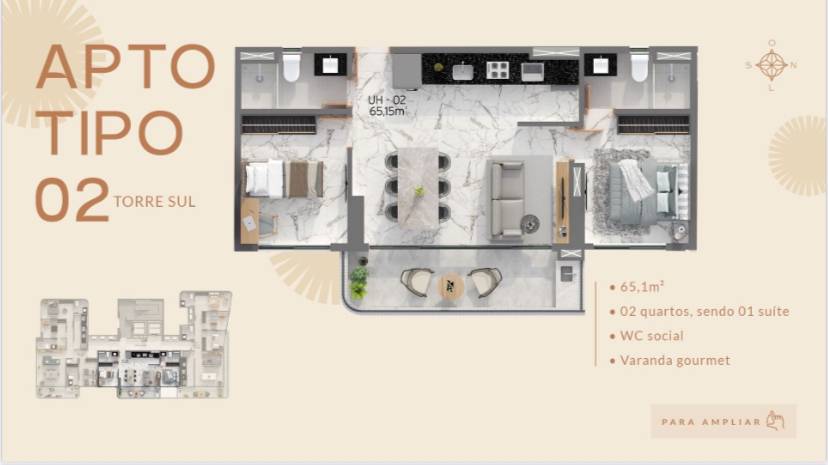 Apartamento, 2 quartos, 65 m² - Foto 17