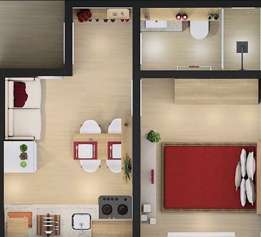 Apartamento no Cajuru Com 1 Quarto - a partir de R$169 mil
